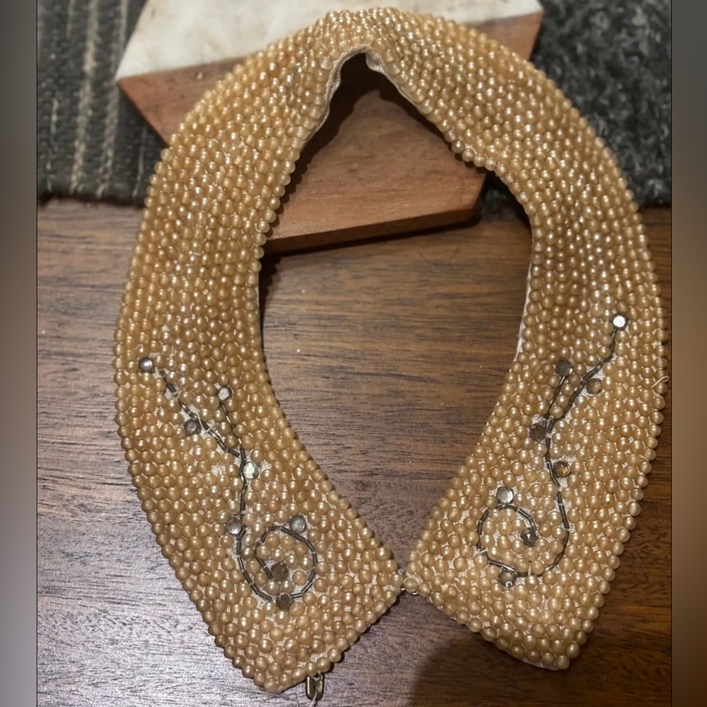 VINTAGE Retro Pearl Peter Pan Collar Necklace